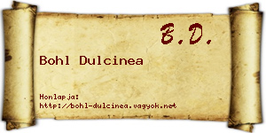 Bohl Dulcinea névjegykártya
